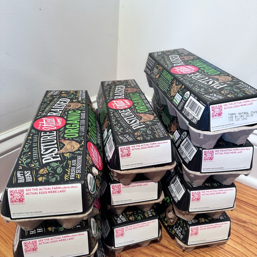 Vital Farms Pasture Raised Organic (Empty) Cardboard Egg Cartons Lot 10